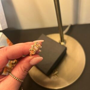 Kendra Scott Gold Ring with Pink Stones